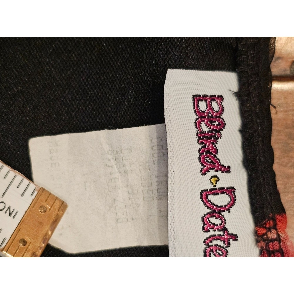 Blind date Y2k dress asymmetrical small black pink midi - Picture 4 of 7